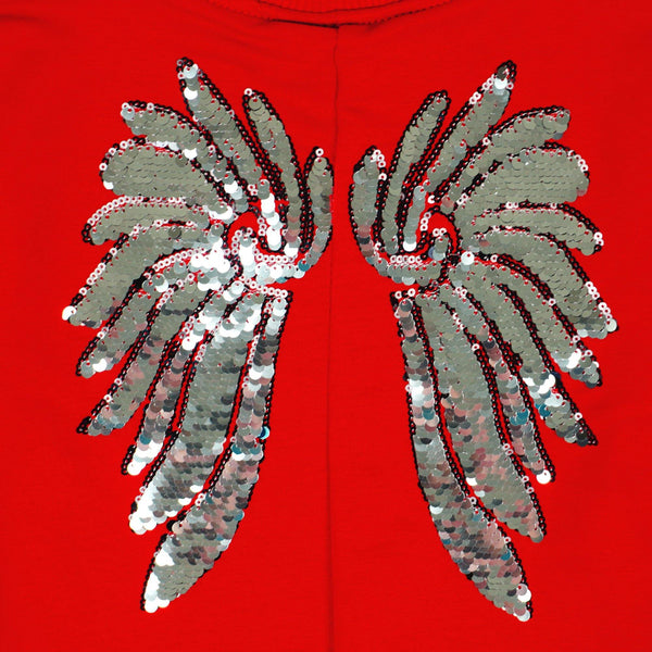 Girls' Reversible Sequin 'Angel' Red Tracksuit (4-10y) - Clothes4Kids