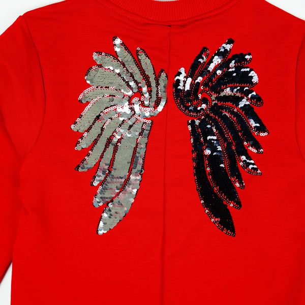 Girls' Reversible Sequin 'Angel' Red Tracksuit (4-10y) - Clothes4Kids