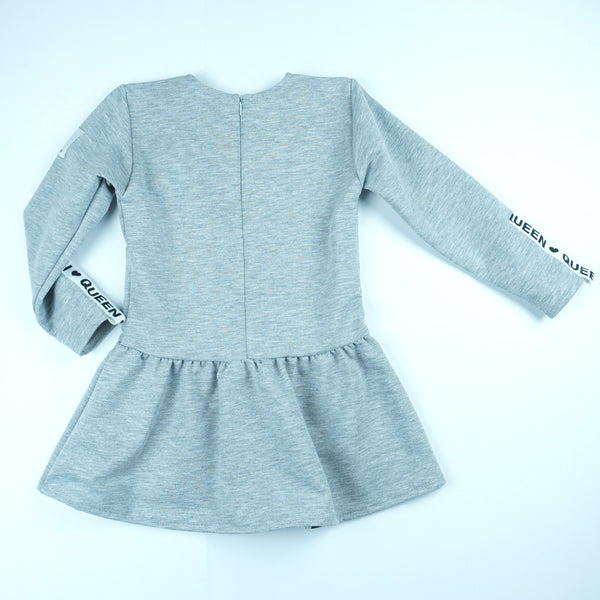 Girls' Long Sleeve Grey Dress (2-8y)