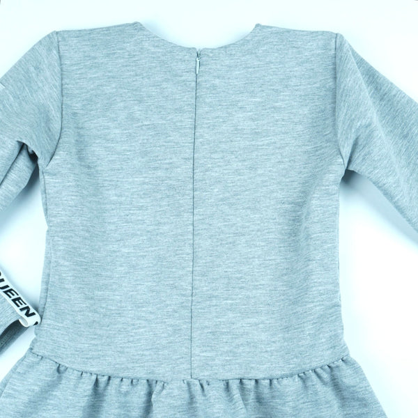 Girls' Long Sleeve Grey Dress (2-8y)