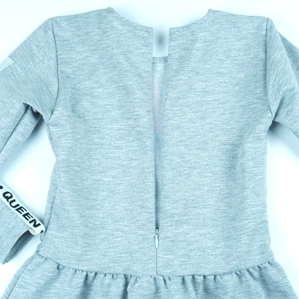 Girls' Long Sleeve Grey Dress (2-8y)