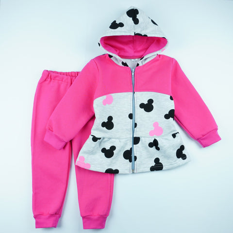 Girls' Disney Mickey Mouse Winter Warm Pink Set (3m-5y) - Clothes4Kids