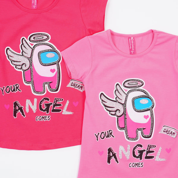 Girls' Among Us' Angel' Printed T-Shirt (4-8y) - Clothes4Kids