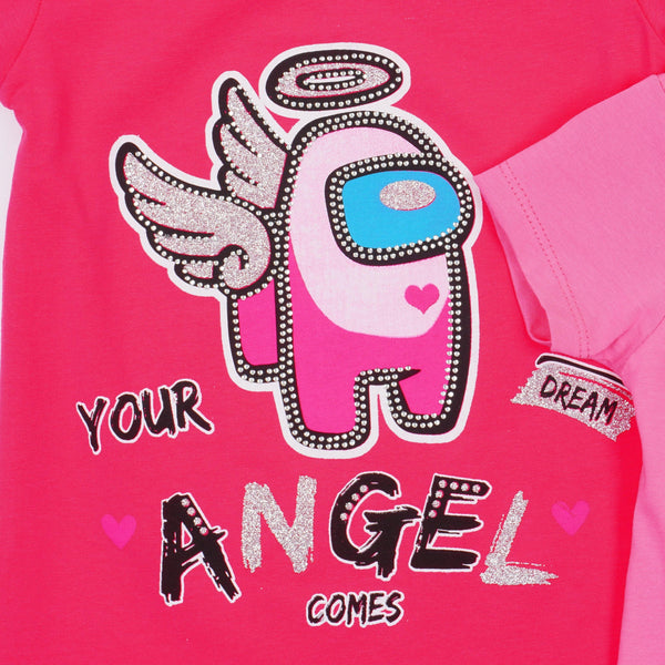 Girls' Among Us' Angel' Printed T-Shirt (4-8y) - Clothes4Kids