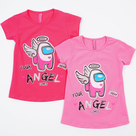 Girls' Among Us' Angel' Printed T-Shirt (4-8y) - Clothes4Kids