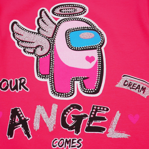 Girls' Among Us' Angel' Printed T-Shirt (4-8y) - Clothes4Kids