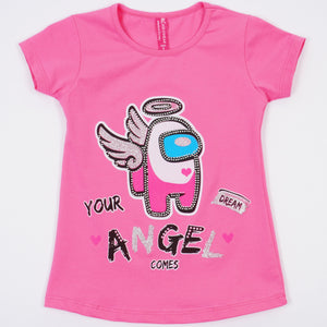 Girls' Among Us' Angel' Printed T-Shirt (4-8y) - Clothes4Kids