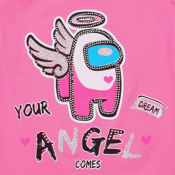 Girls' Among Us' Angel' Printed T-Shirt (4-8y) - Clothes4Kids