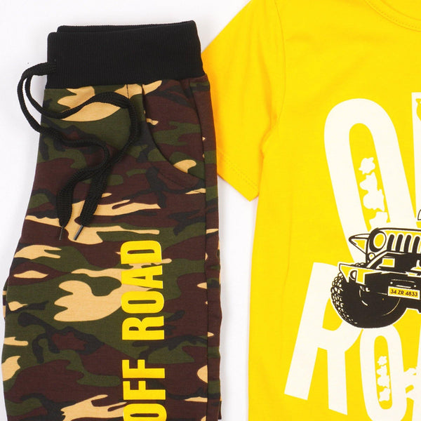Boys' OFF ROAD' Yellow/Camo Set (6-12y) - Clothes4Kids