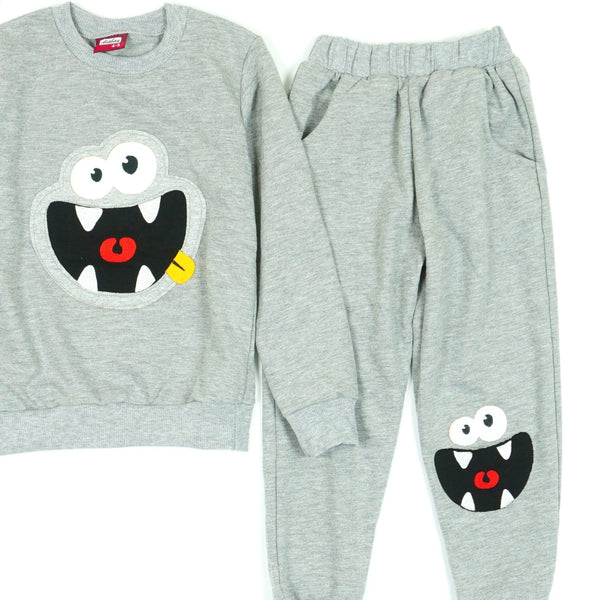 Boys' Funny Monster Face Tracksuit (4-8y) - Clothes4Kids