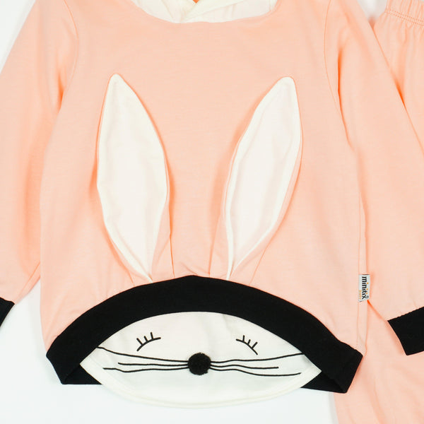 Baby Bunny / 'Rabbit' Printed Light Peach 2pcs Set (3-12m) - Clothes4Kids