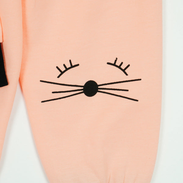Baby Bunny / 'Rabbit' Printed Light Peach 2pcs Set (3-12m) - Clothes4Kids
