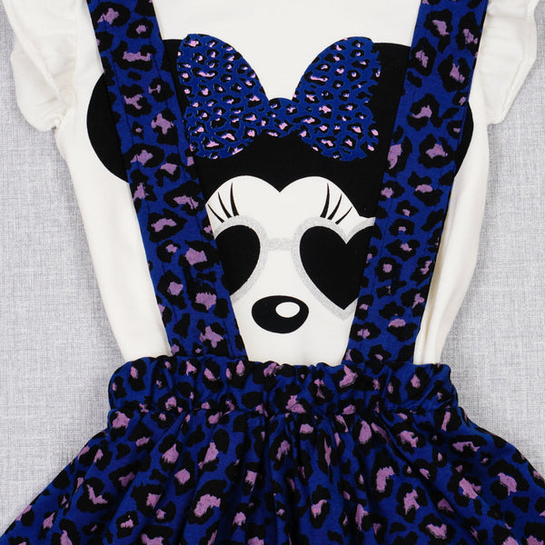 Girls' Minnie Mouse ' Navy Blue/Leopard Print Set (18m-5y) - Clothes4Kids