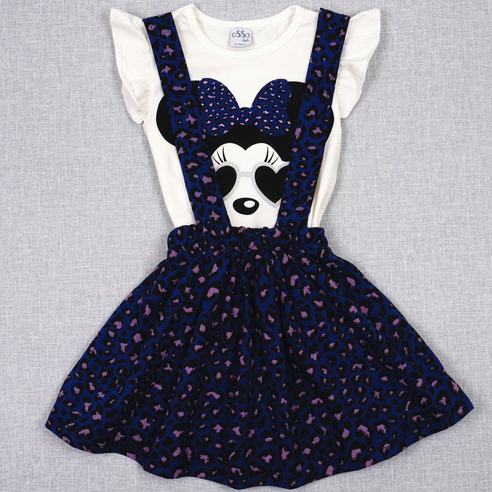 Girls' Minnie Mouse ' Navy Blue/Leopard Print Set (18m-5y) - Clothes4Kids