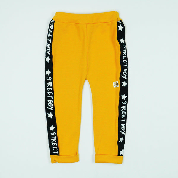 Baby Boy ' Street Boy' Pants / Trousers Blue / Mustard Yellow (6-24m) - Clothes4Kids
