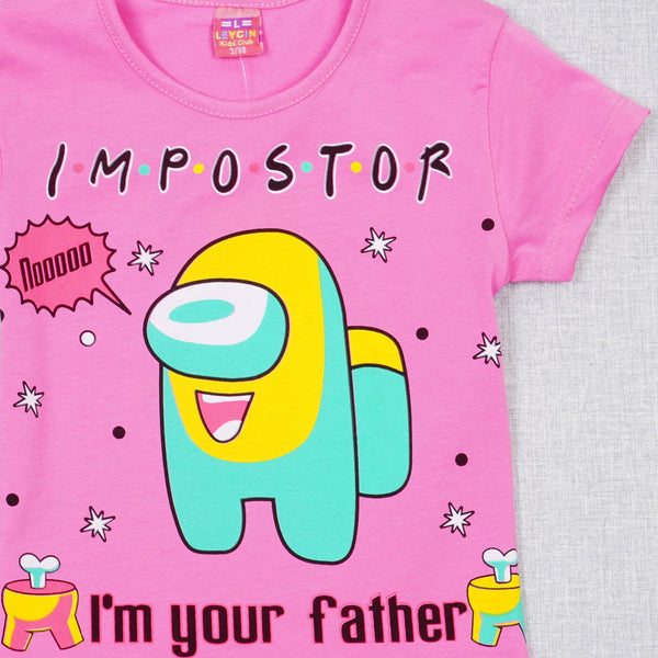 Girls' Among Us' Impostor' Printed T-Shirt (3-7y) - Clothes4Kids