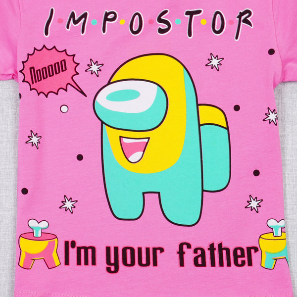 Girls' Among Us' Impostor' Printed T-Shirt (3-7y) - Clothes4Kids