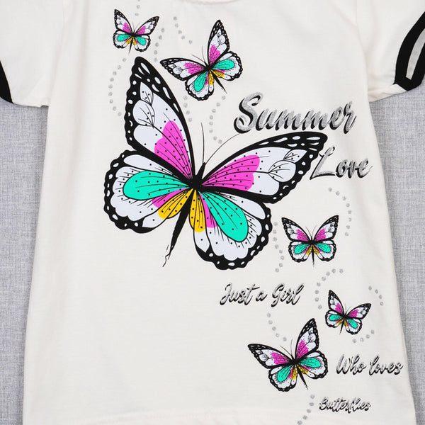 Girls' Butterfly' Printed Top (8-12y) - Clothes4Kids