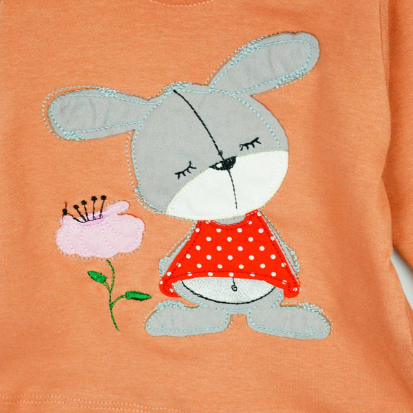 Baby Girl 'Little Bunny' 3pcs 'Grow with Me' Set Pink / Chocolate Brown (0-9m) - Clothes4Kids