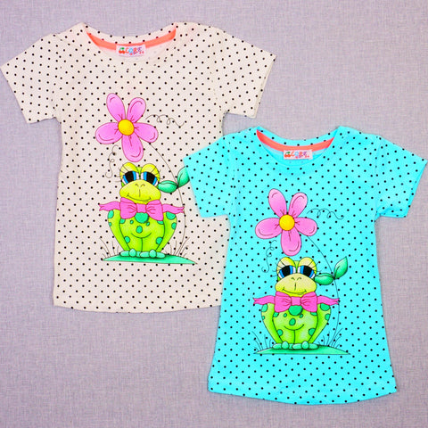Girls' Frog' Printed T-Shirt (3m-5y) - Clothes4Kids