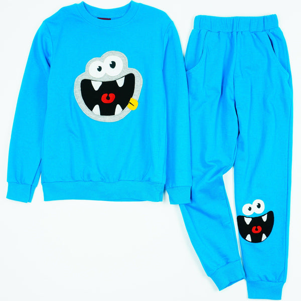 Boys' Funny Monster Face Tracksuit (4-8y) - Clothes4Kids
