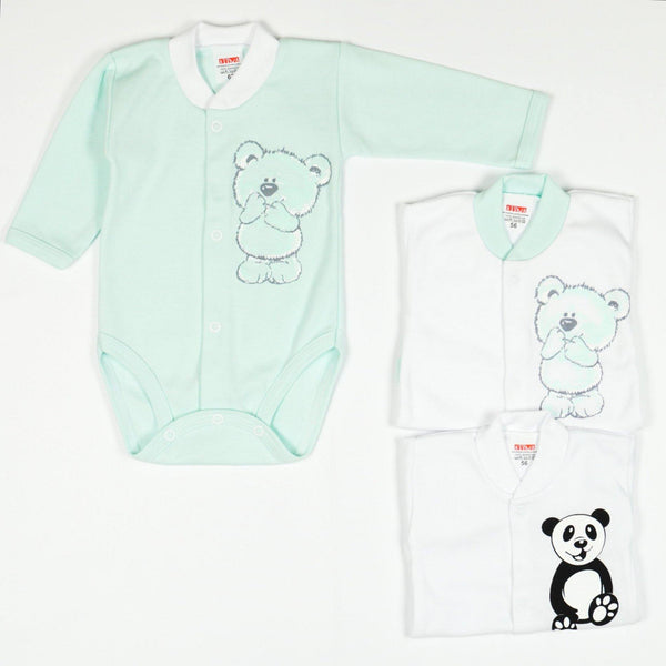 Newborn Baby Unisex Long Sleeve Bodysuit (0-3m) - Clothes4Kids