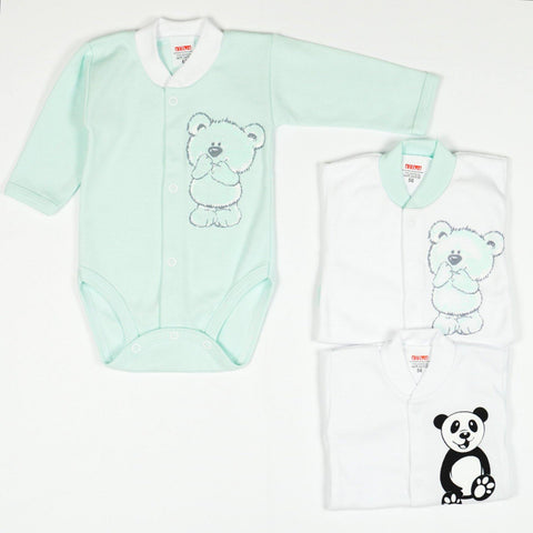 Newborn Baby Unisex Long Sleeve Bodysuit (0-3m) - Clothes4Kids