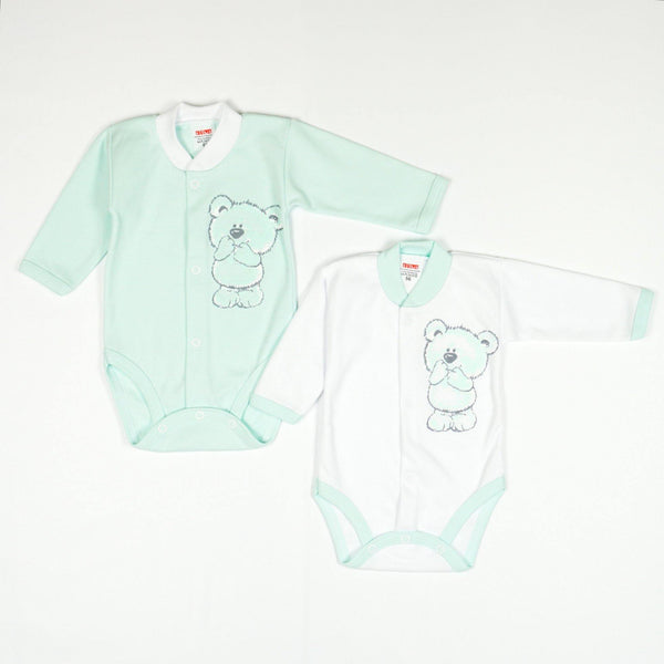 Newborn Baby Unisex Long Sleeve Bodysuit (0-3m) - Clothes4Kids