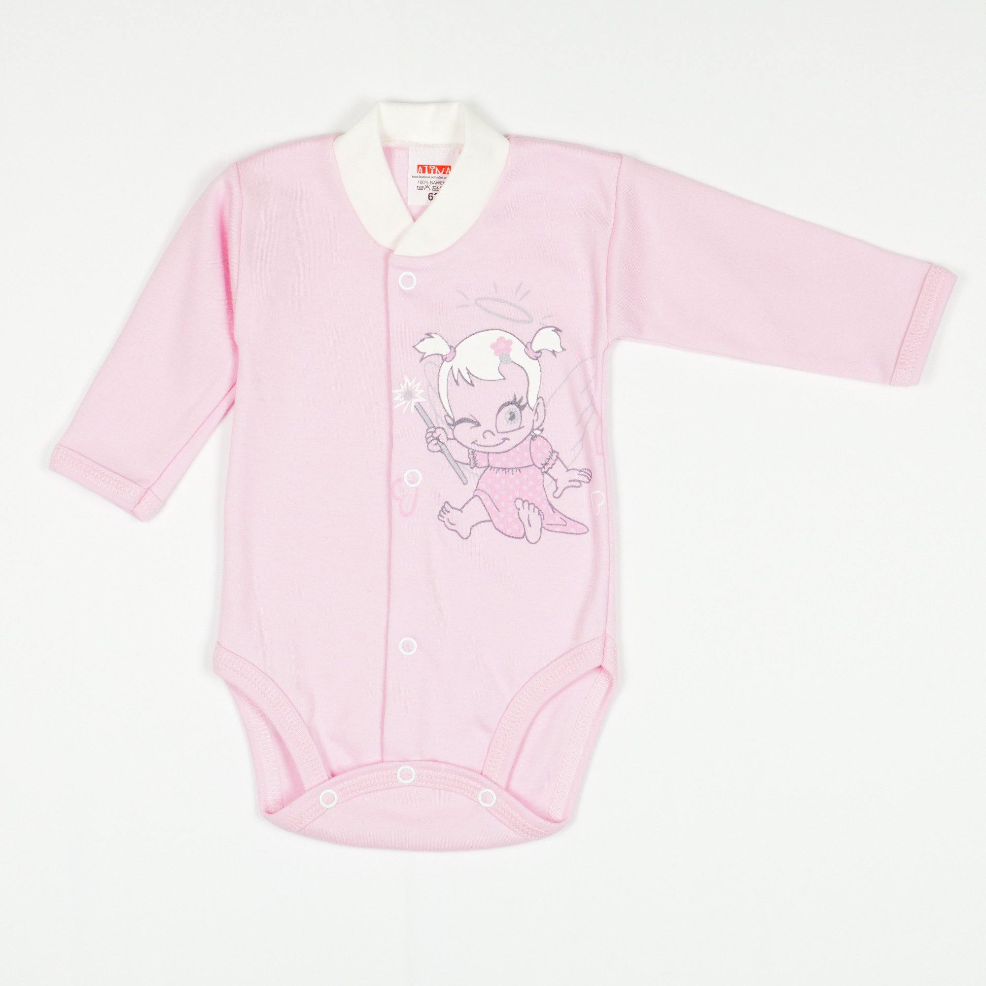 Newborn Baby Girl Long Sleeve Bodysuit Pink/Yellow (0-3m) - Clothes4Kids