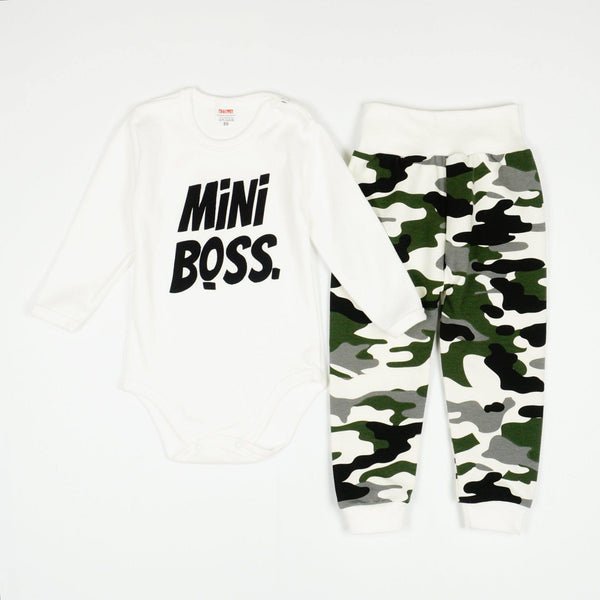 Baby Boy 'Mini Boss' 2pcs Set (9-18m) - Clothes4Kids