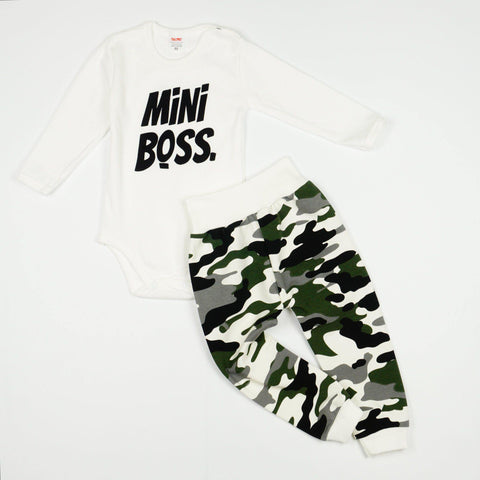 Baby Boy 'Mini Boss' 2pcs Set (9-18m) - Clothes4Kids