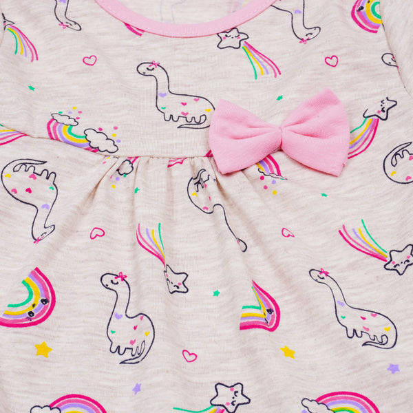Girls' Dinosaur' Pink/Beige Summer Set (9m-3y) - Clothes4Kids