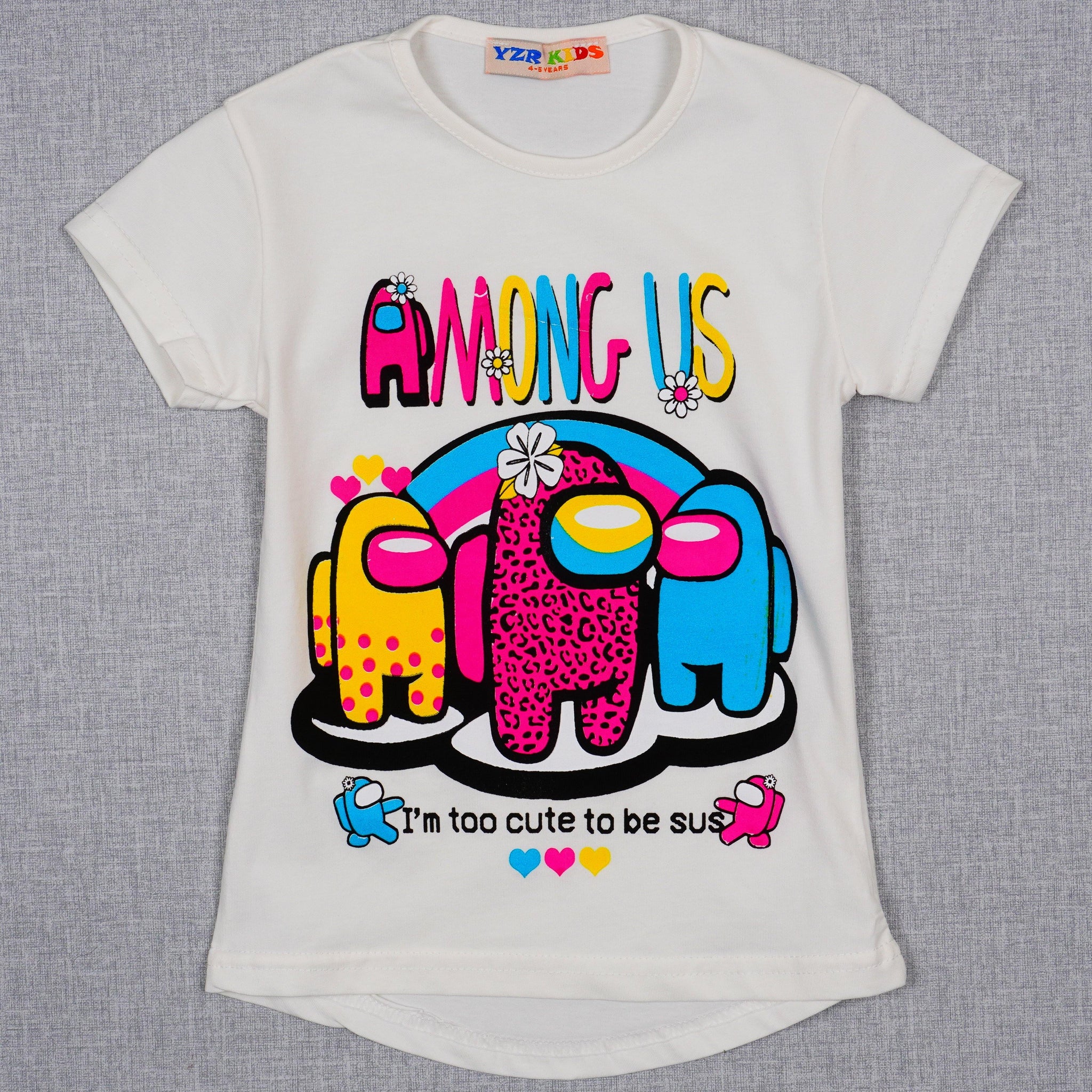 Girls' Among Us' Rainbow' Printed T-Shirt (4-7y) - Clothes4Kids