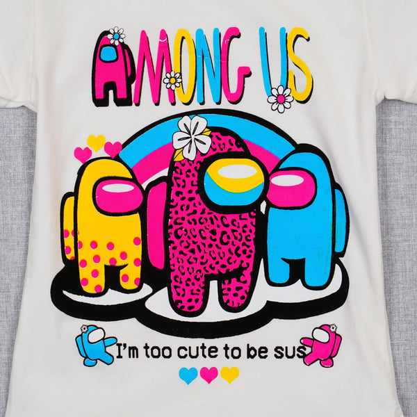 Girls' Among Us' Rainbow' Printed T-Shirt (4-7y) - Clothes4Kids