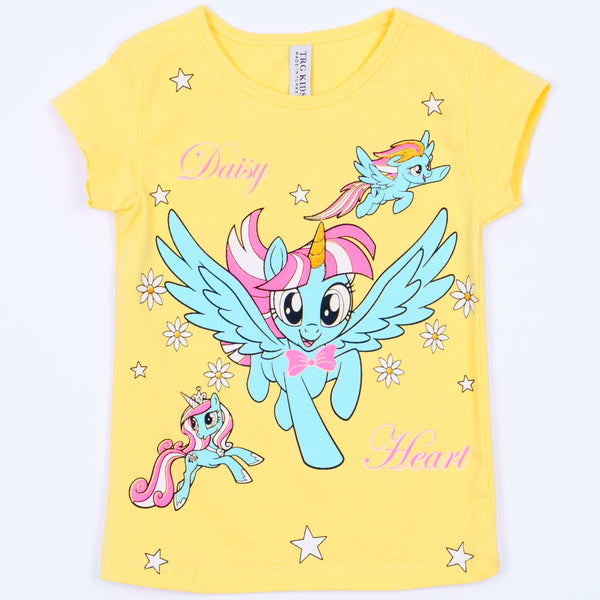 Girls' Pony ' Sea Blue/Yellow T-Shirt (1-5y)