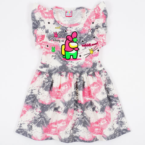 Girls' Among Us Rabbit' Ruffle Sleeve Dress (18m-5y) - Clothes4Kids