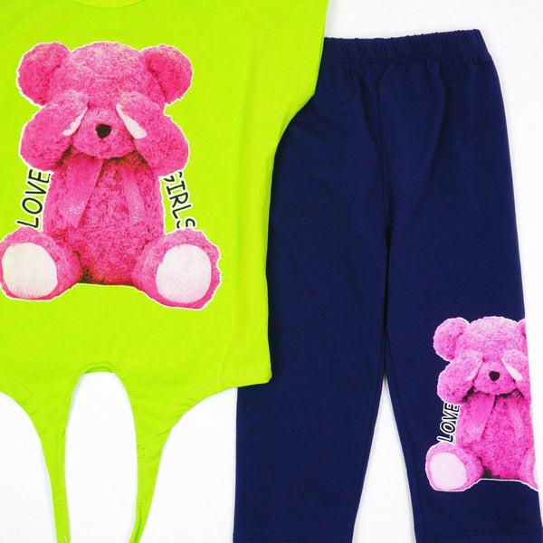 Girls' Teddy Bear' Printed Set *Last Size-152(11-12y)* - Clothes4Kids