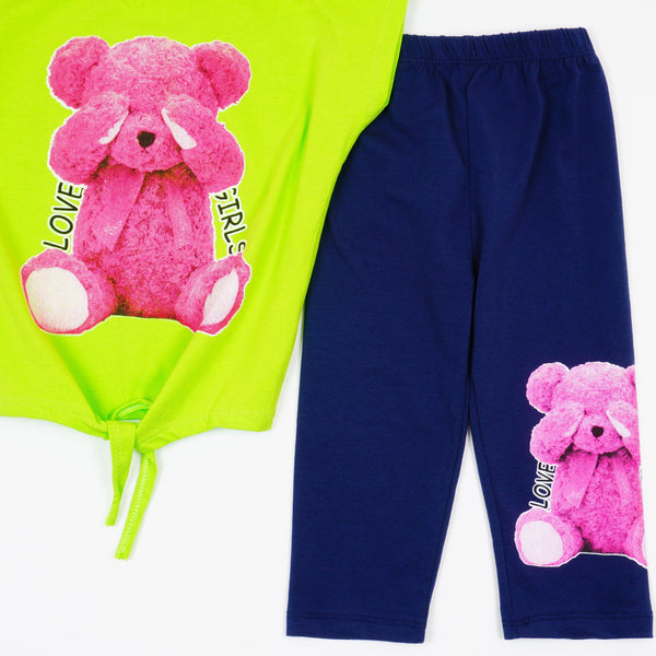 Girls' Teddy Bear' Printed Set *Last Size-152(11-12y)* - Clothes4Kids