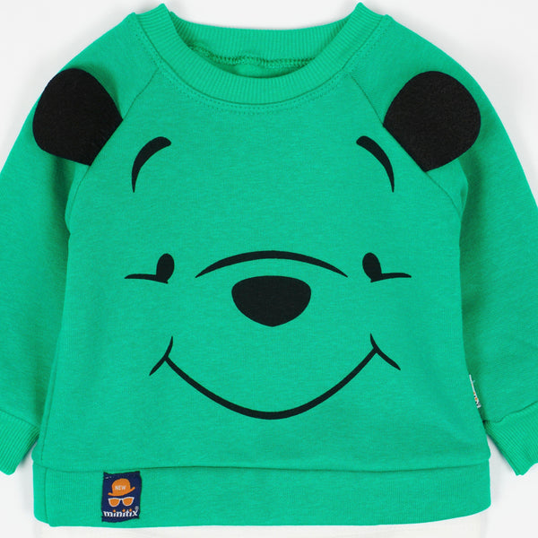 Baby Boy' Winnie-the-Pooh' Printed Winter Warm Green/Black Tracksuit (3-12m) - Clothes4Kids