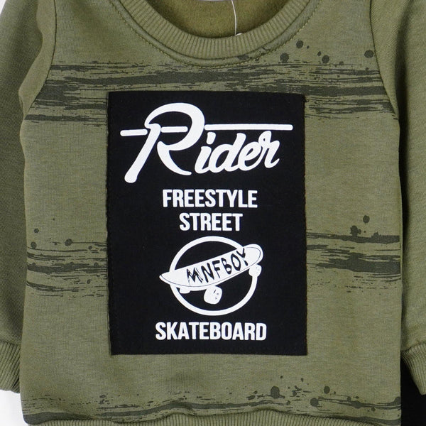 Boys' Rider Freestyl ' Winter Warm Khaki/Black Tracksuit *Last sizes-86(12-18m), 104(3-4yrs)* - Clothes4Kids