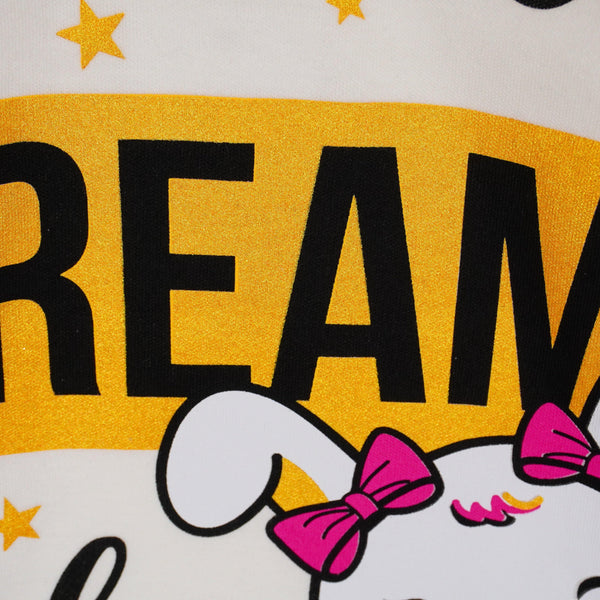 Girls' Believe Dream ' Bunny Printed Cream/Purple Set (9-24m) - Clothes4Kids