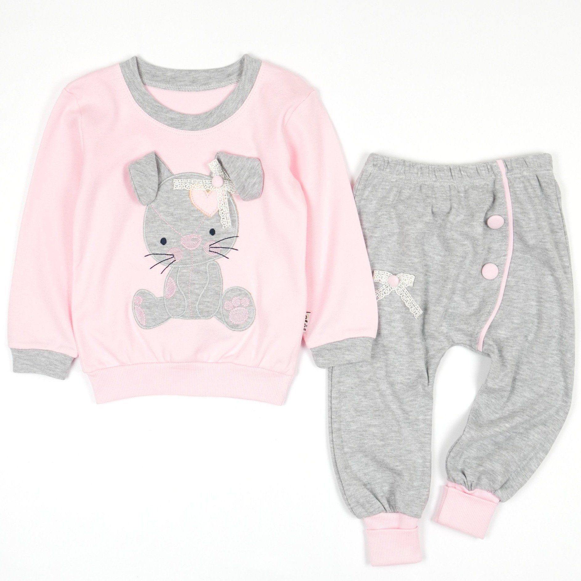 Baby Girl Bunny' Grow with Me' Pink/Peach Set (6-18m) - Clothes4Kids