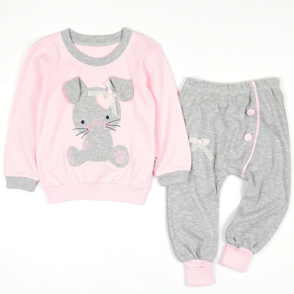 Baby Girl Bunny' Grow with Me' Pink/Peach Set (6-18m) - Clothes4Kids