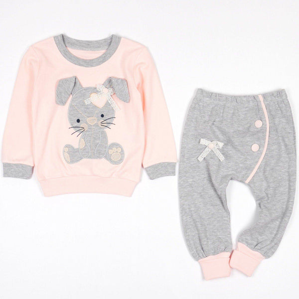 Baby Girl Bunny' Grow with Me' Pink/Peach Set (6-18m) - Clothes4Kids
