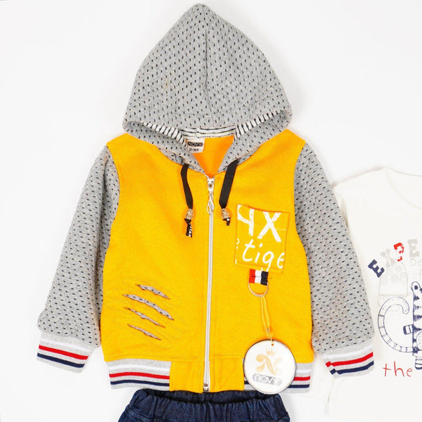 Baby Boy Tiger' Printed Yellow Set (6-18m) - Clothes4Kids