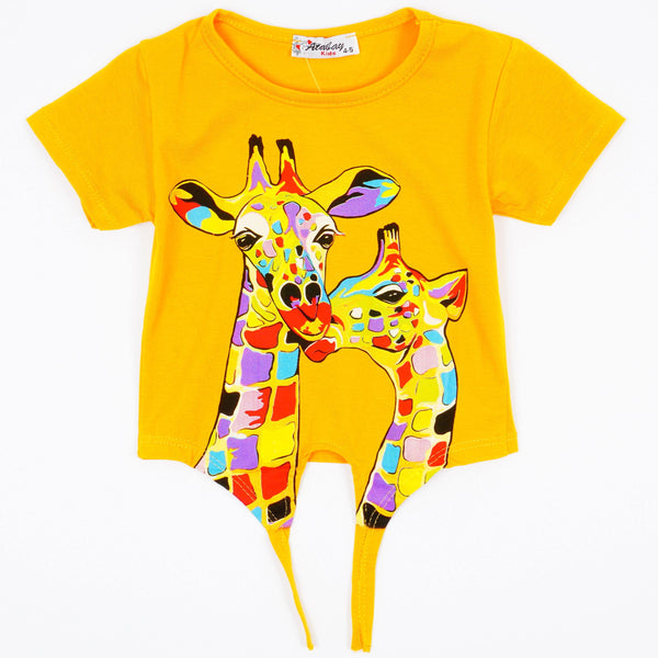 Girls' Giraffe' Top (4-8y) - Clothes4Kids