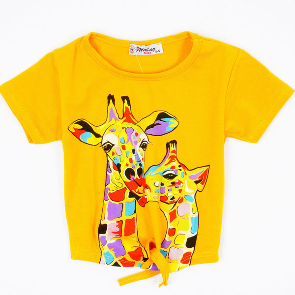 Girls' Giraffe' Top (4-8y) - Clothes4Kids