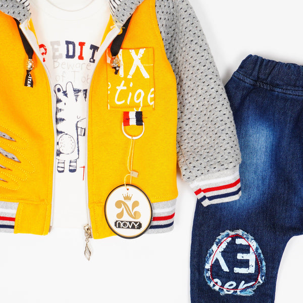 Baby Boy Tiger' Printed Yellow Set (6-18m) - Clothes4Kids