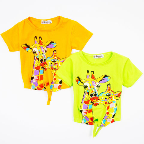 Girls' Giraffe' Top (4-8y) - Clothes4Kids
