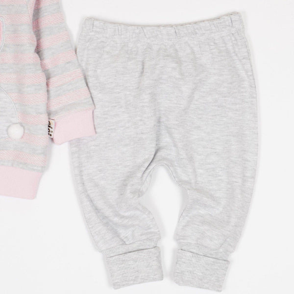 Baby Girl Love Bunny 'Grow With Me' Style Pink/Grey Set (0-6m) - Clothes4Kids